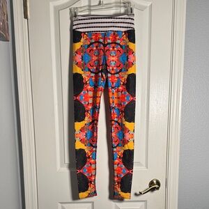 Multicolor Geometric Print Leggings - Bold Pattern